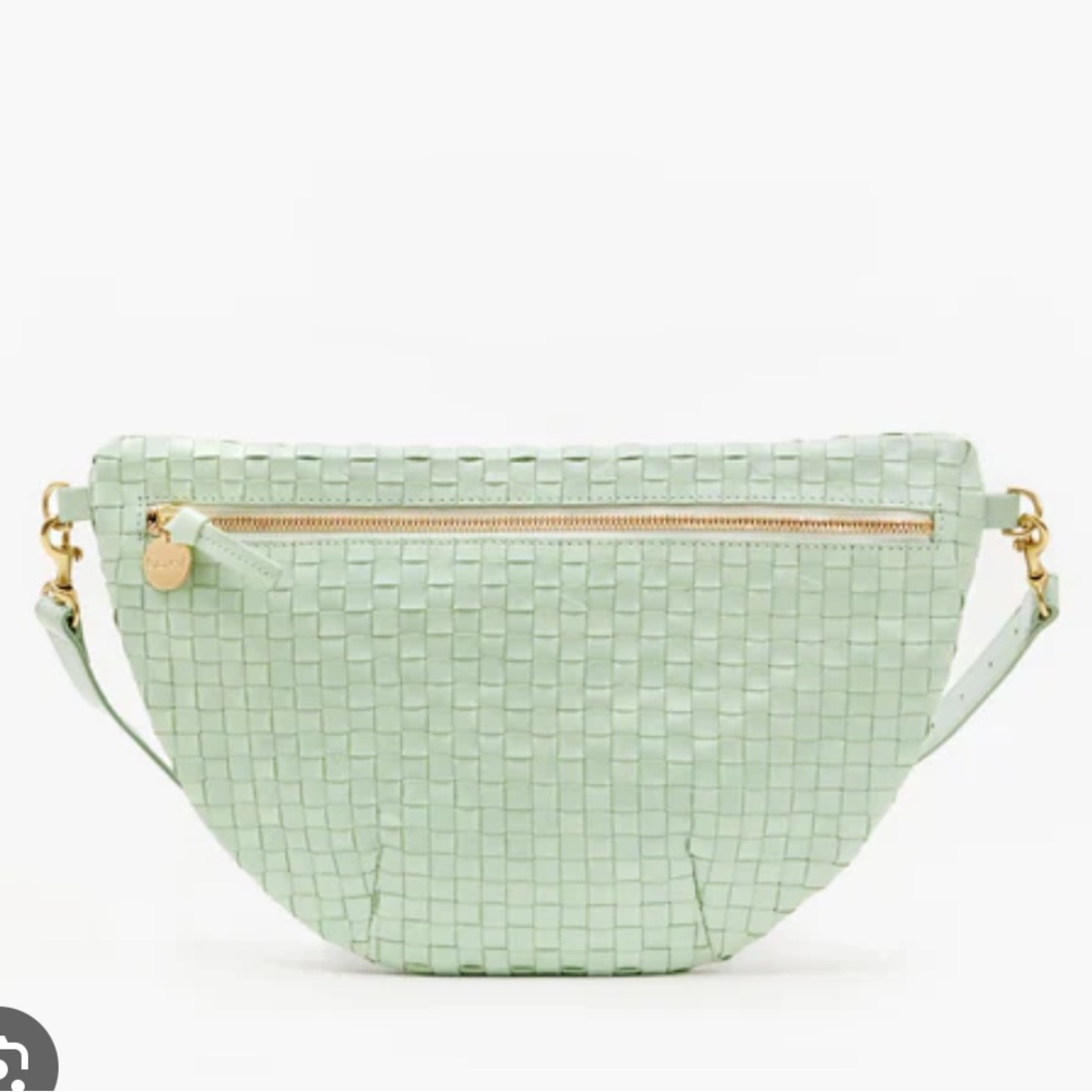 Clare V grande Fanny in light mint green